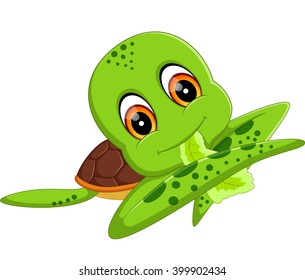 illustration of Cute turtle cartoon