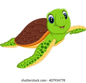 illustration of Cute turtle cartoon