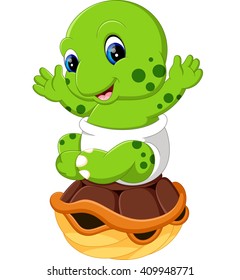 illustration of Cute turtle cartoon