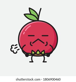 An illustration of Cute Ugni Fruit Mascot Vector Character