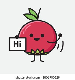 An illustration of Cute Ugni Fruit Mascot Vector Character
