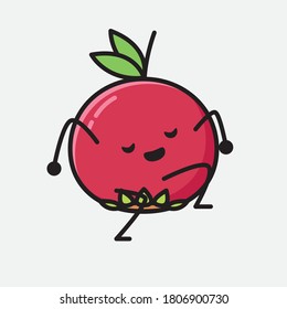 An illustration of Cute Ugni Fruit Mascot Vector Character