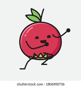 An illustration of Cute Ugni Fruit Mascot Vector Character