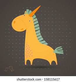 illustration of cute unicorn