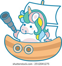 Illustration of cute unicorn activities icon.
Funny rainbow unicorn daily routine stickers.
Unicorn in the boat