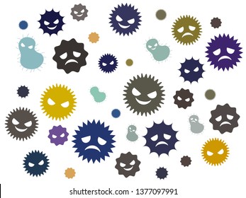 Illustration of a cute virus