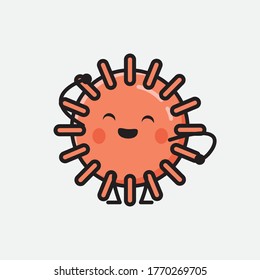 An illustration of Cute Virus Mascot Vector Character