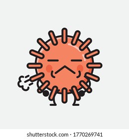 An illustration of Cute Virus Mascot Vector Character