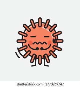 An illustration of Cute Virus Mascot Vector Character