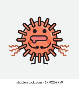 An illustration of Cute Virus Mascot Vector Character