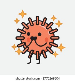 An illustration of Cute Virus Mascot Vector Character