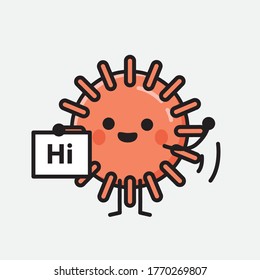 An illustration of Cute Virus Mascot Vector Character