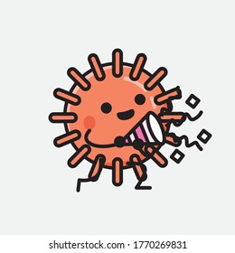 An illustration of Cute Virus Mascot Vector Character