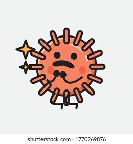 An illustration of Cute Virus Mascot Vector Character