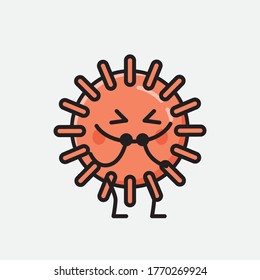 An illustration of Cute Virus Mascot Vector Character
