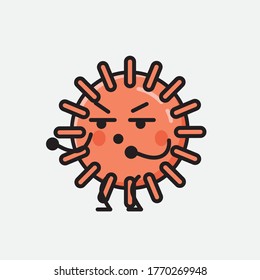 An illustration of Cute Virus Mascot Vector Character