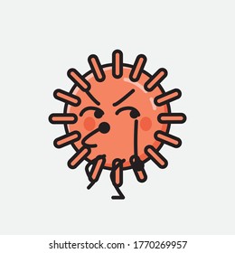 An illustration of Cute Virus Mascot Vector Character