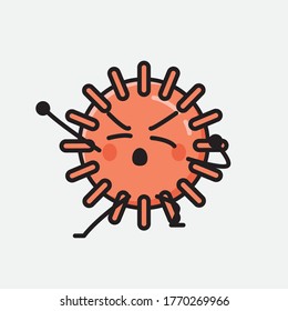 An illustration of Cute Virus Mascot Vector Character