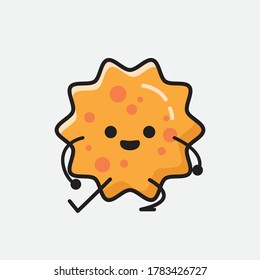 An illustration of Cute Virus Vector Character