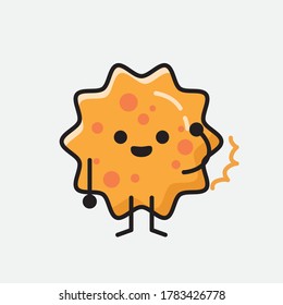 An illustration of Cute Virus Vector Character
