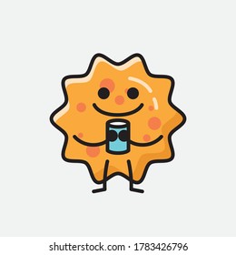 An illustration of Cute Virus Vector Character