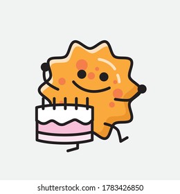 An illustration of Cute Virus Vector Character