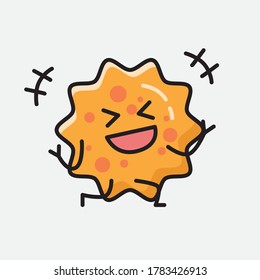 An illustration of Cute Virus Vector Character