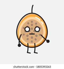 An illustration of Cute Voavanga Fruit Vector Character