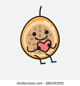 An illustration of Cute Voavanga Fruit Vector Character