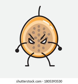 Ilustración del carácter vector de frutas de Cute Voavanga