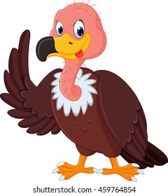 illustration of cute Vulture cartoon