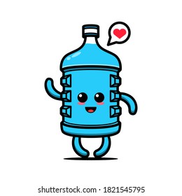 illustration of cute water gallon 