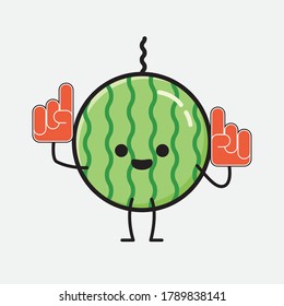 An illustration of Cute Watermelon Mascot Vector Character