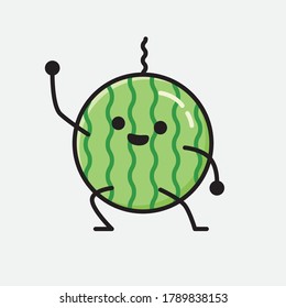 Ilustración del carácter del vector de la sandía cuta