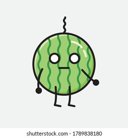 An illustration of Cute Watermelon Mascot Vector Character