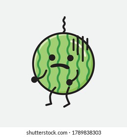 Eine Illustration von Cute Watermelon Mascot Vektor-Charakter