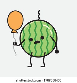 Ilustración del carácter del vector de la sandía cuta