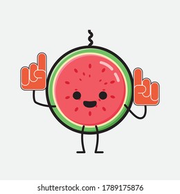 An illustration of Cute Watermelon Vector Character