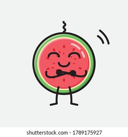 Eine Illustration von Cute Watermelon Vector Character