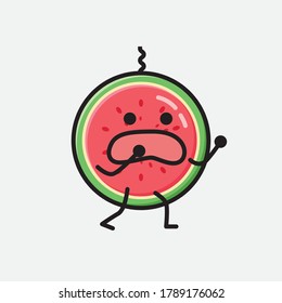 Ilustración del carácter de vector de la cuta sandía