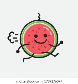 An illustration of Cute Watermelon Vector Character