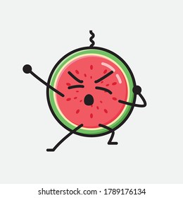 An illustration of Cute Watermelon Vector Character