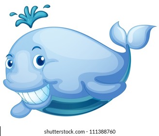 Illustration of a cute whale