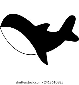 illustration of a cute whale in vector