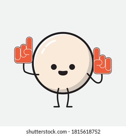 Ilustración del carácter de vector de bolas blancas