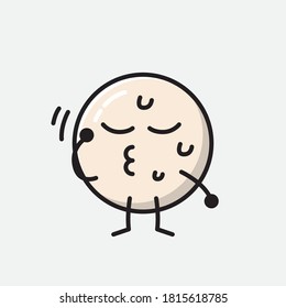 An illustration of Cute White Ball Vector Character