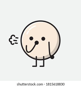 Ilustración del carácter de vector de bolas blancas