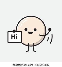 Ilustración del carácter de vector de bolas blancas