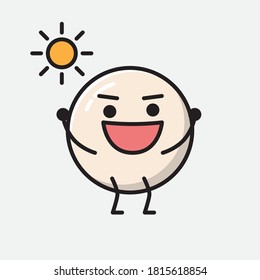 Ilustración del carácter de vector de bolas blancas