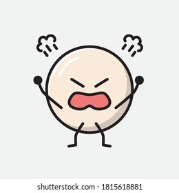 An illustration of Cute White Ball Vector Character